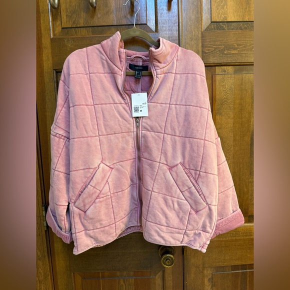 NWT Forever 21 Quilted Zip-Up Jacket, Size M - Picture 4 of 7